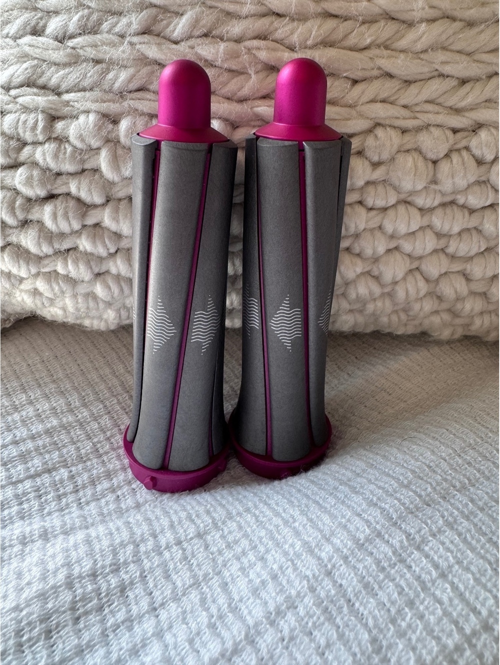 Dyson Airwrap 1.2" (30mm) Long Curling Barrels Pair - Fuchsia/Nickel